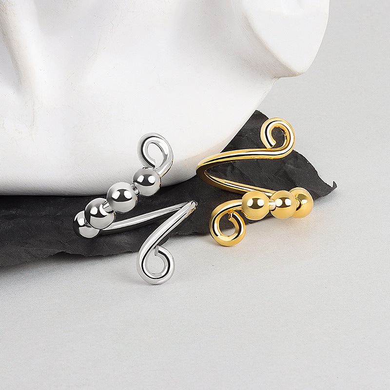 Wholesale Anti Stress Copper Rotating Adjustable Rings
