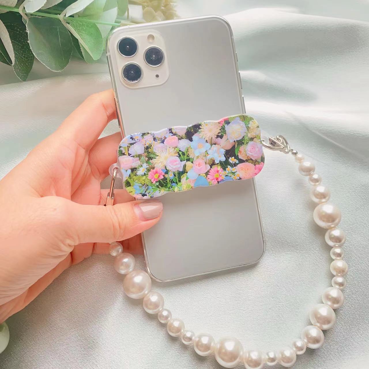 Clip posterior al por mayor del teléfono móvil de la flor de la impresión en color de la PC