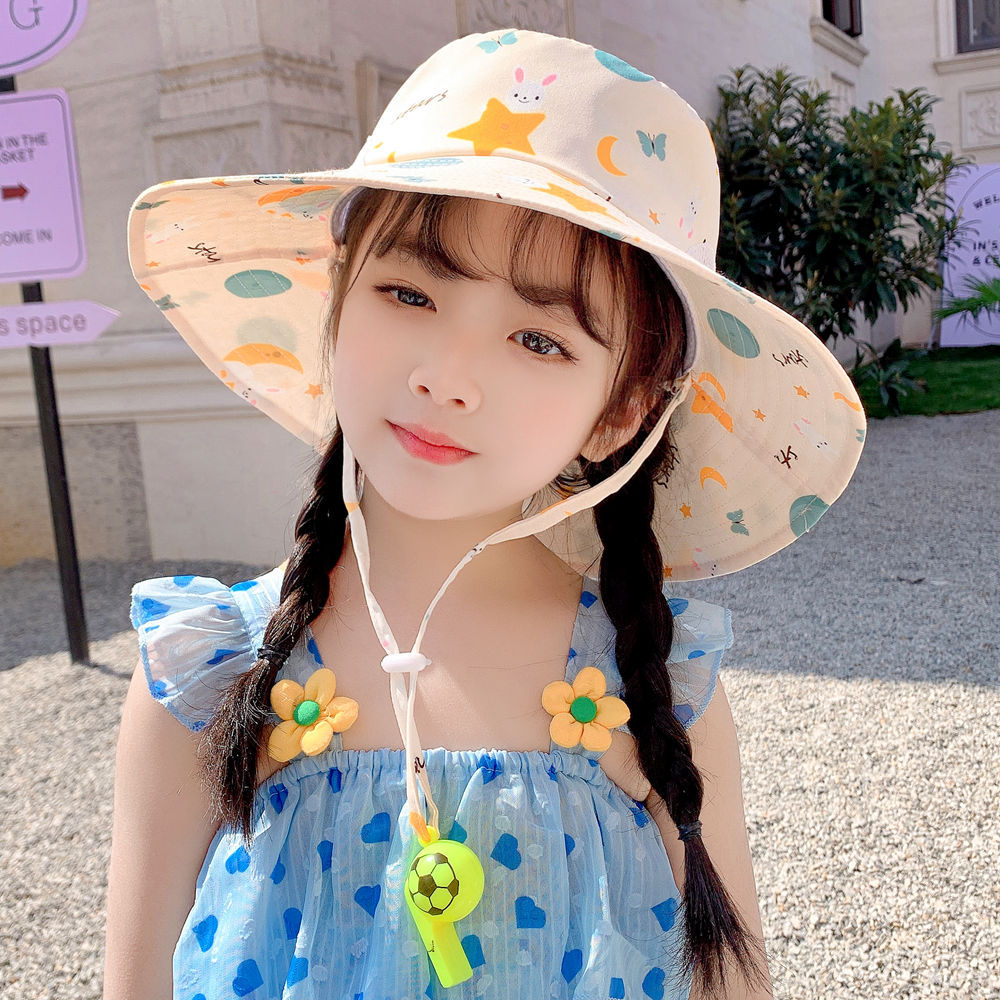 Wholesale Cartoon Print Breathable Mesh Kids Cotton Bucket Hat