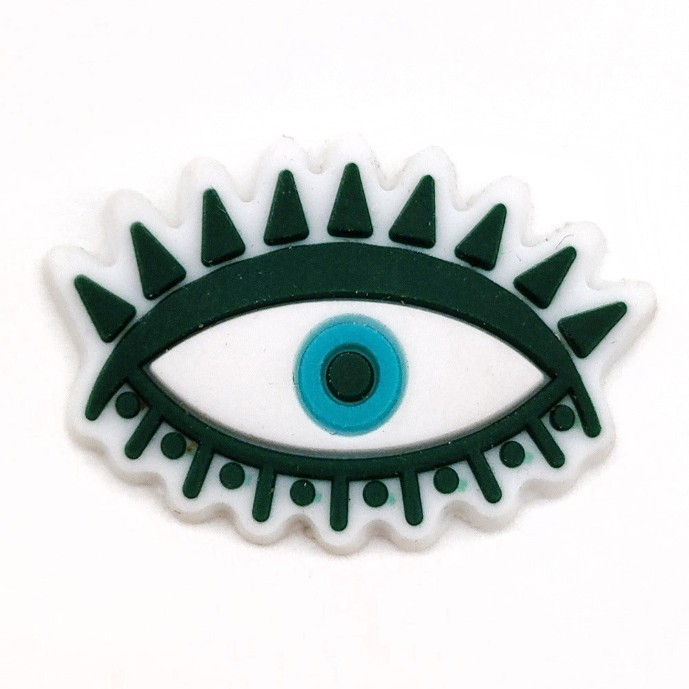 Wholesale 10PCS PVC Devil Eye Clogs Decoration