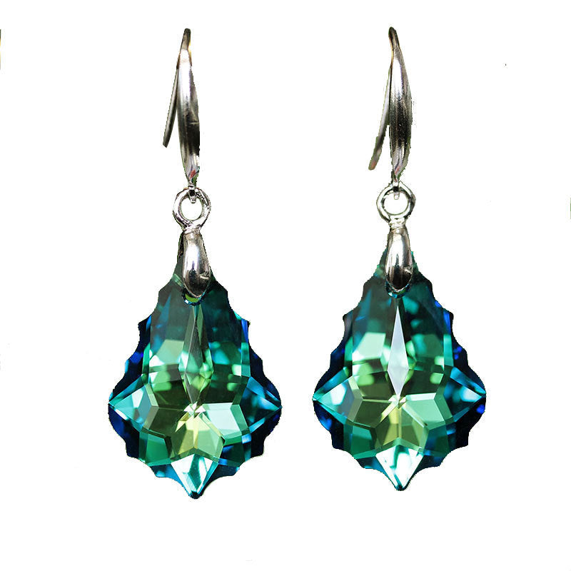 Wholesale Baroque Leaf Crystal Earrings