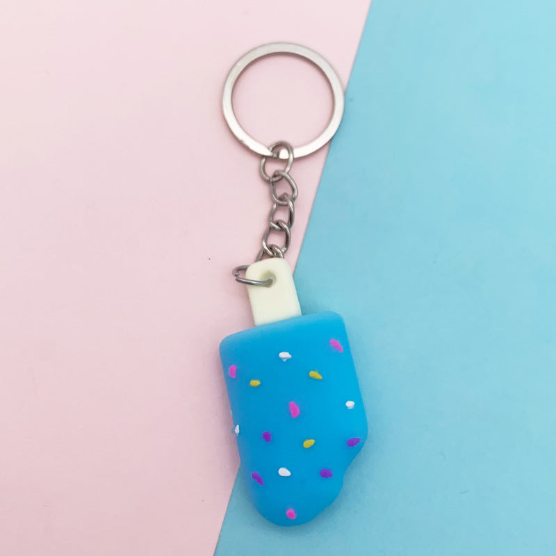 Wholesale Candy Color Ice Cream Soft Gel Keychains