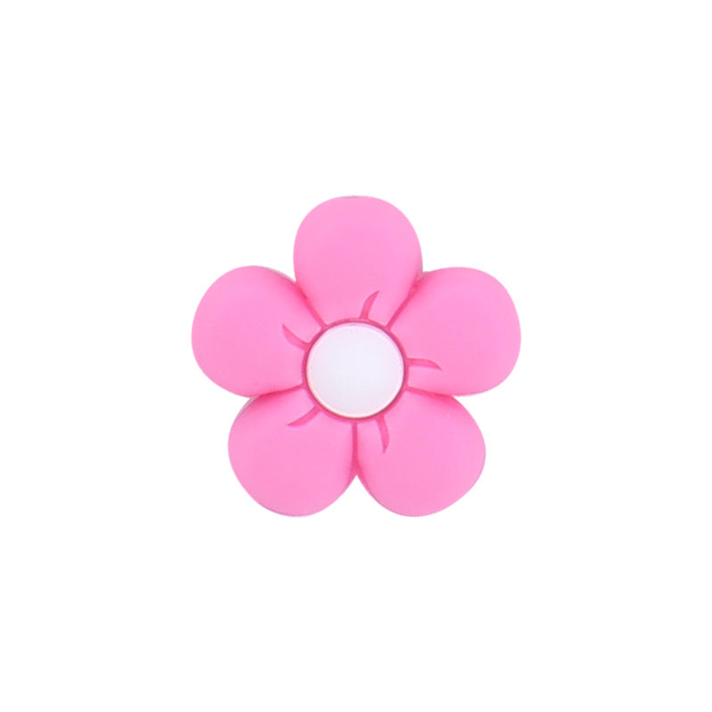 Wholesale 3pcs 23MM Flower Silicone Beads