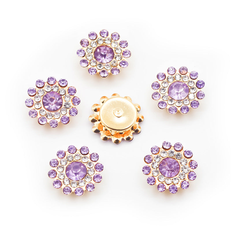 Wholesale 8/12mm 100PCS/PACK Round Three-layer Flower Plate Glass Beads