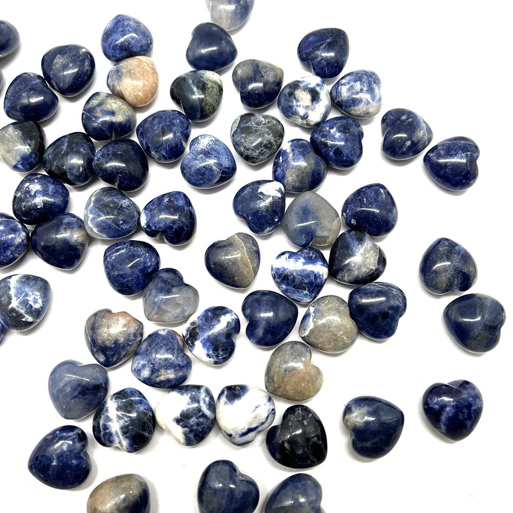 Wholesale 50PCS 15*15*9mm Small Heart Natural Stone Beads