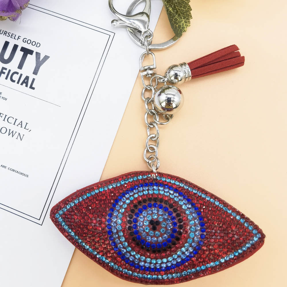 Wholesale Rhinestone Diamond Devil Eye Keychain