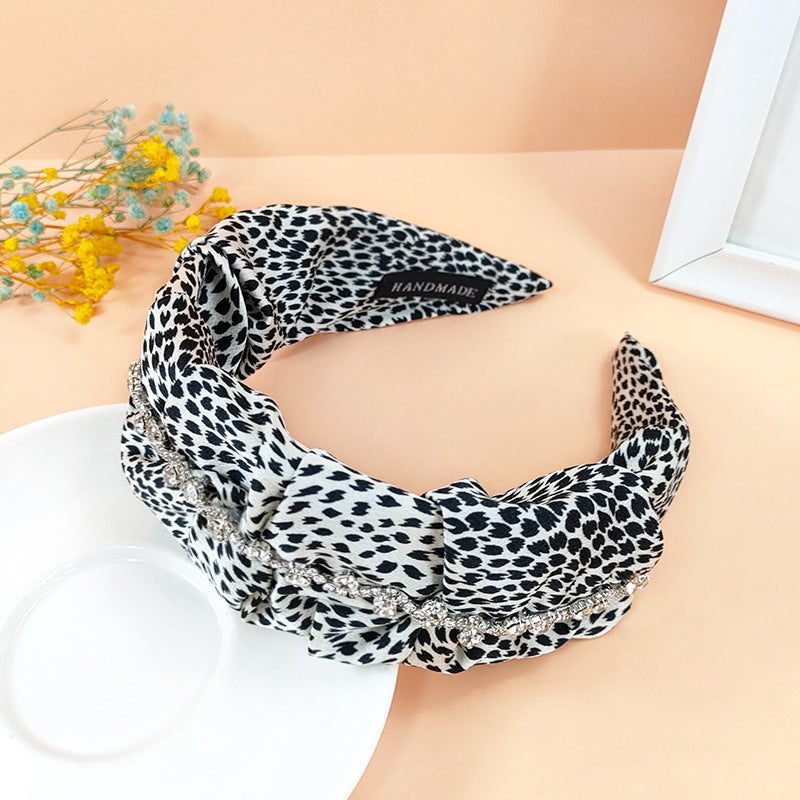 Venta al por mayor Diadema De Diamantes De Imitación De Cadena De Leopardo