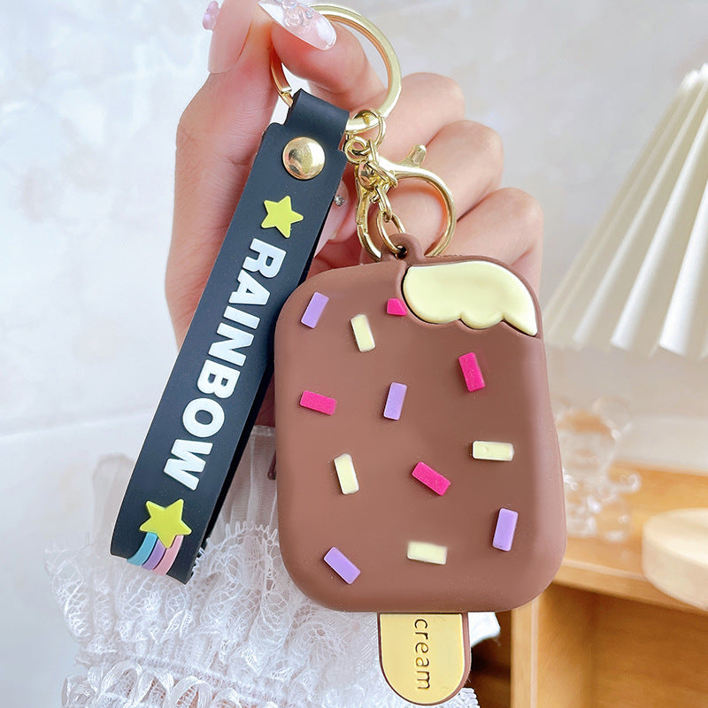 Wholesale Softgel Ice Cream Coin Purse Keychains