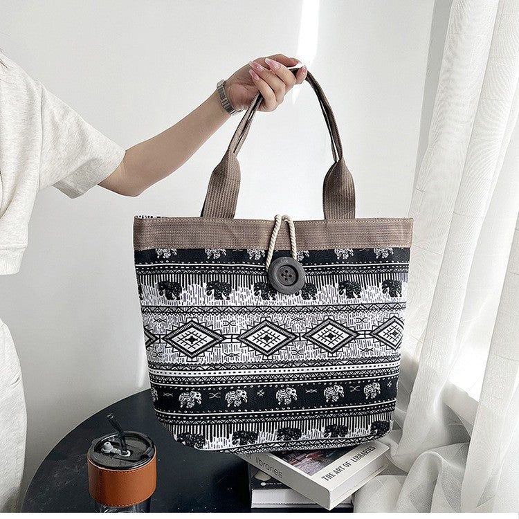 Wholesale Canvas Aztec Pattern Tote Bag