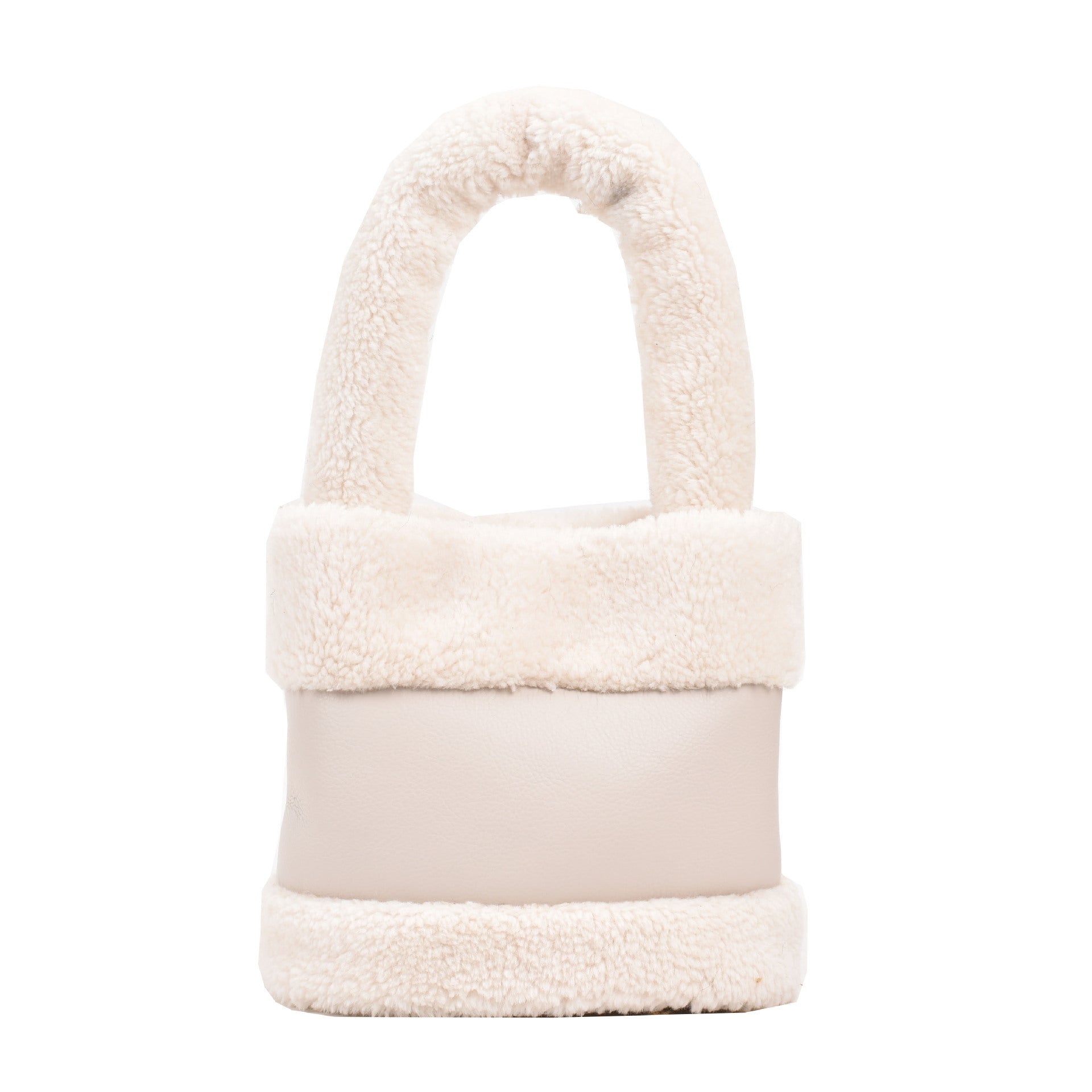 Wholesale Lamb Wool Bucket Bag Handbag