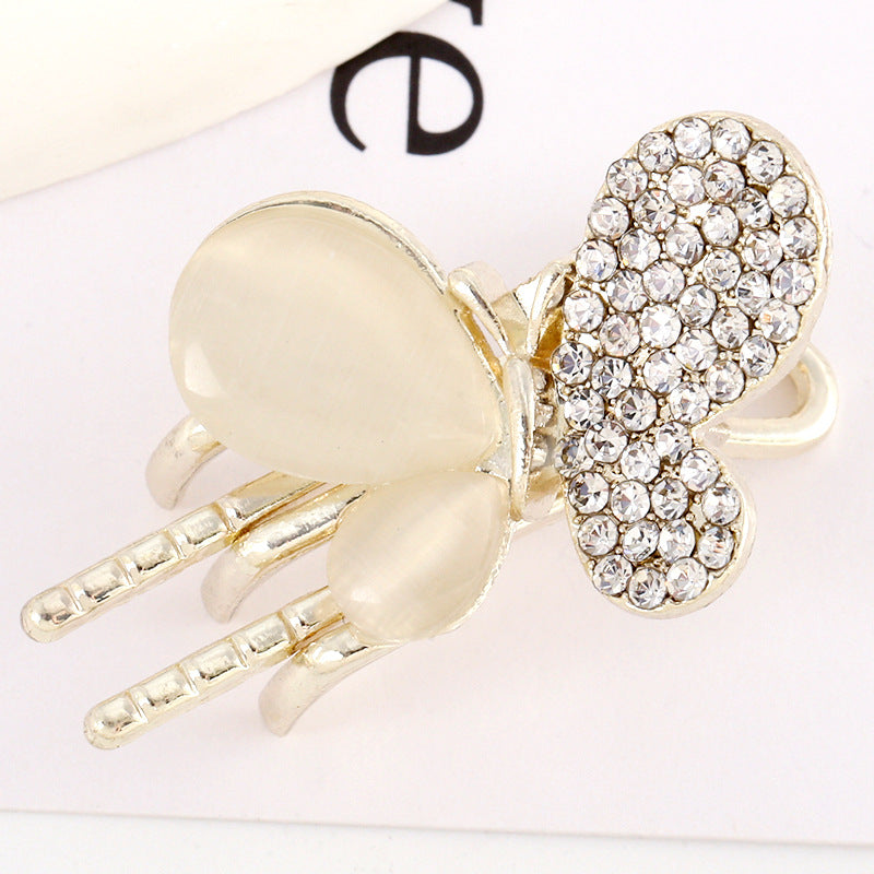 Wholesale Opal Flower Butterfly Rhinestone Hair Clips
