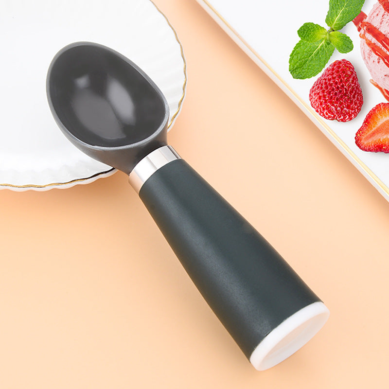 Cuchara para helado con mango verde oscuro al por mayor de PP