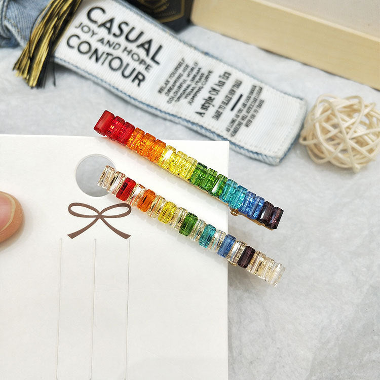 Wholesale Iridescent Crystal Hair Clips Set
