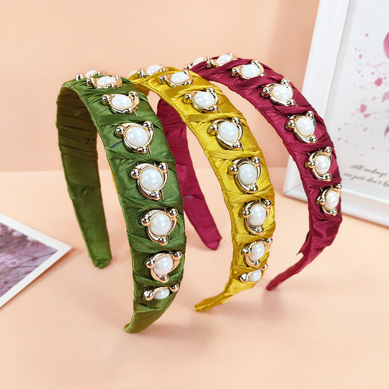 Wholesale Vintage French Style Pearl Girly Headband