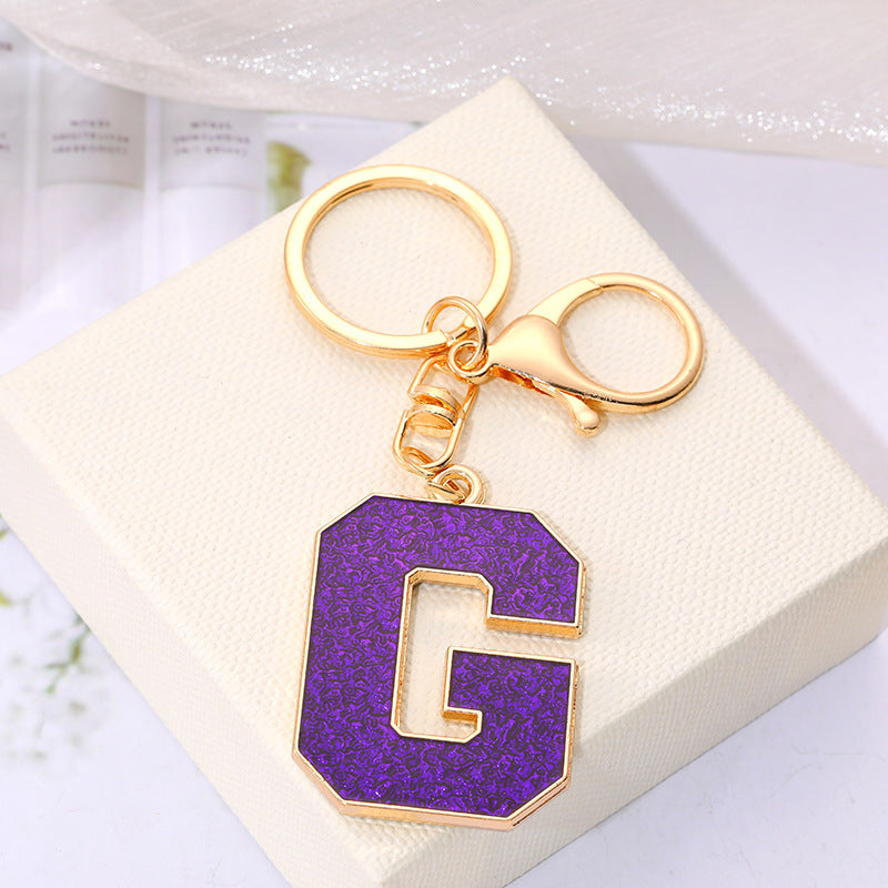 Wholesale Creative Alloy Jewelry 26 English Alphabet Keychain