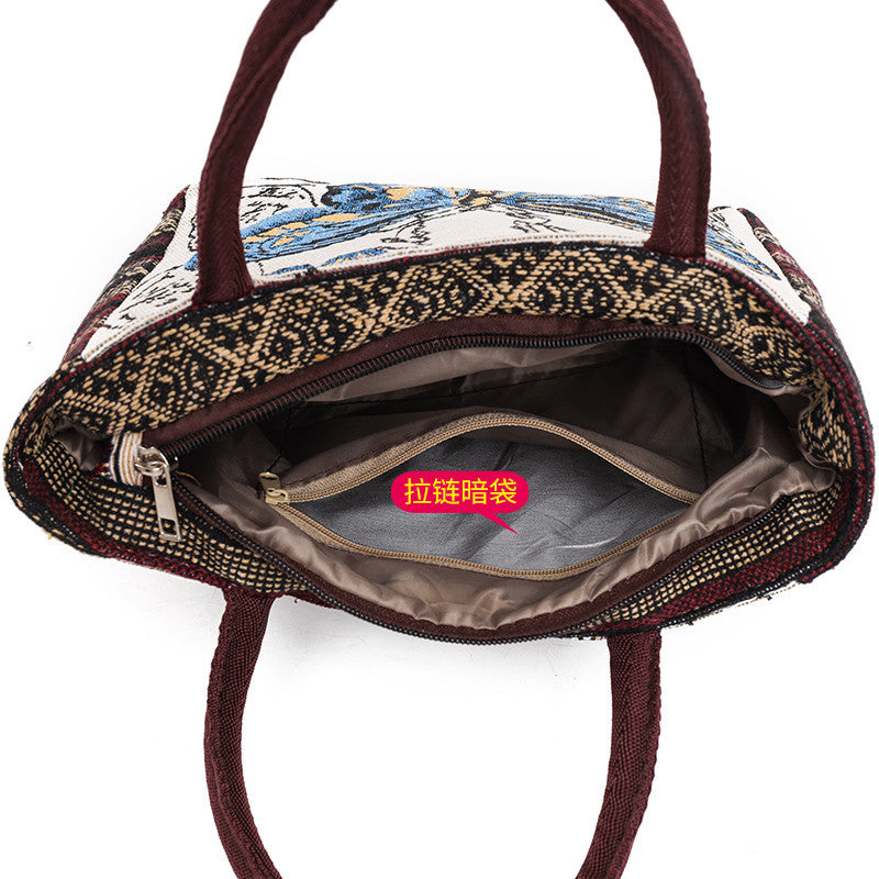 Wholesale Cotton and Linen Canvas Zipper Bag Small Cloth Bag