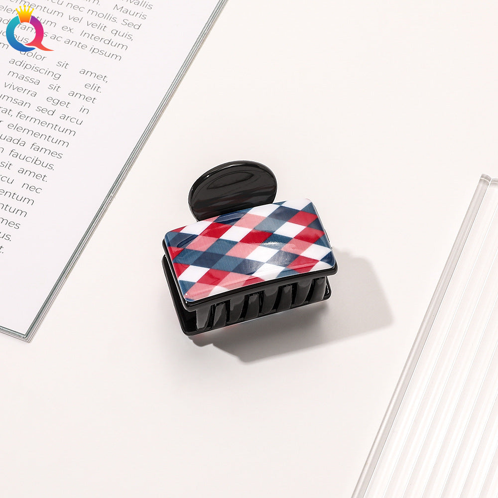 Wholesale Houndstooth Butterfly Cube Grab Clips