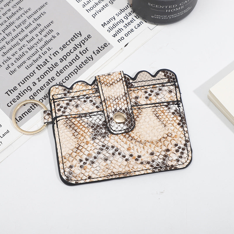 Llavero de la tarjeta de patrón de serpiente de cuerda al por mayor