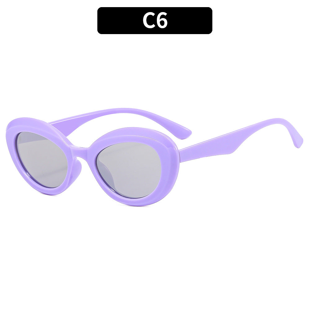 Wholesale Cat Eye Oval Small Frame Spice Girl Sunglasses
