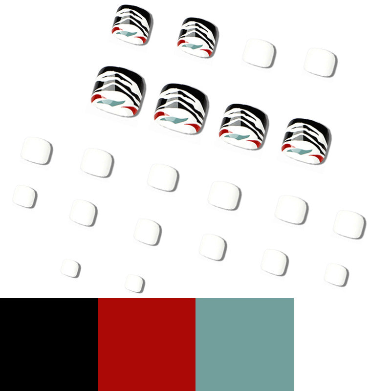 Wholesale Plastic Black and White Foot Manicure Chips