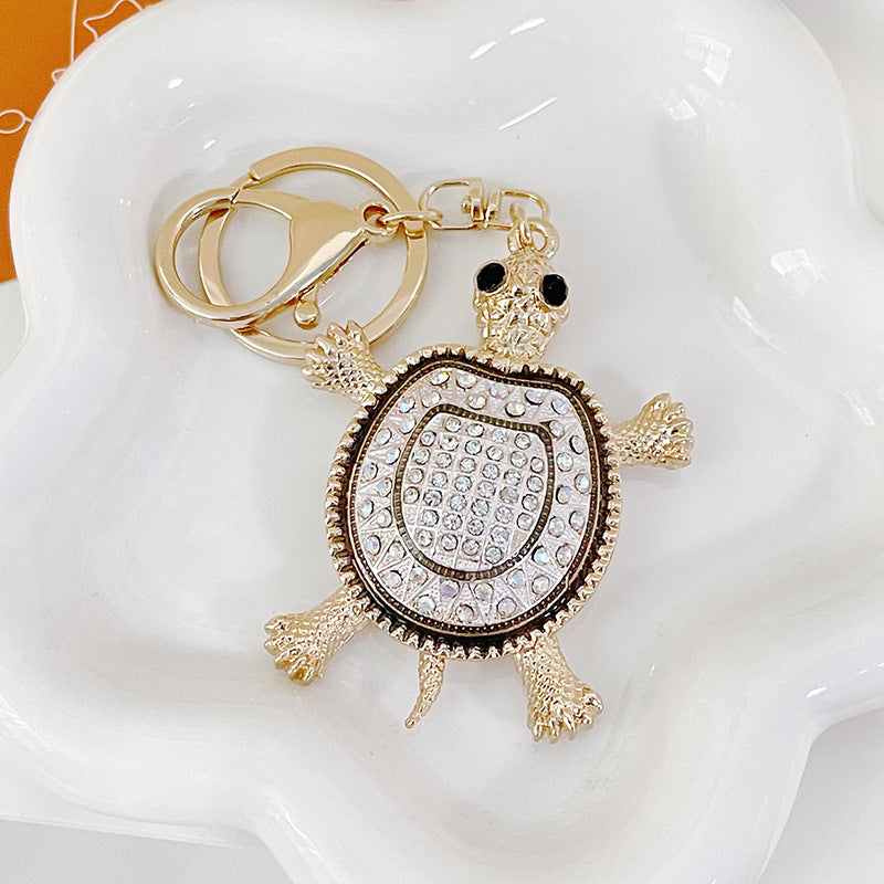 Wholesale Diamond Studded Turtle Metal Keychains