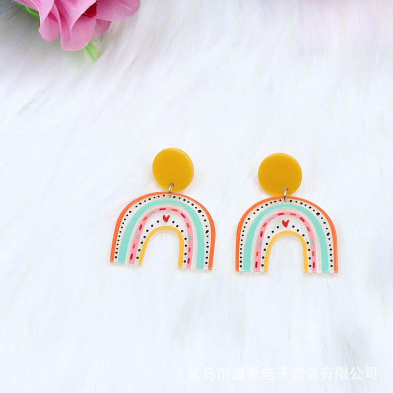Aretes De Acrílico Colección Rainbow al por mayor