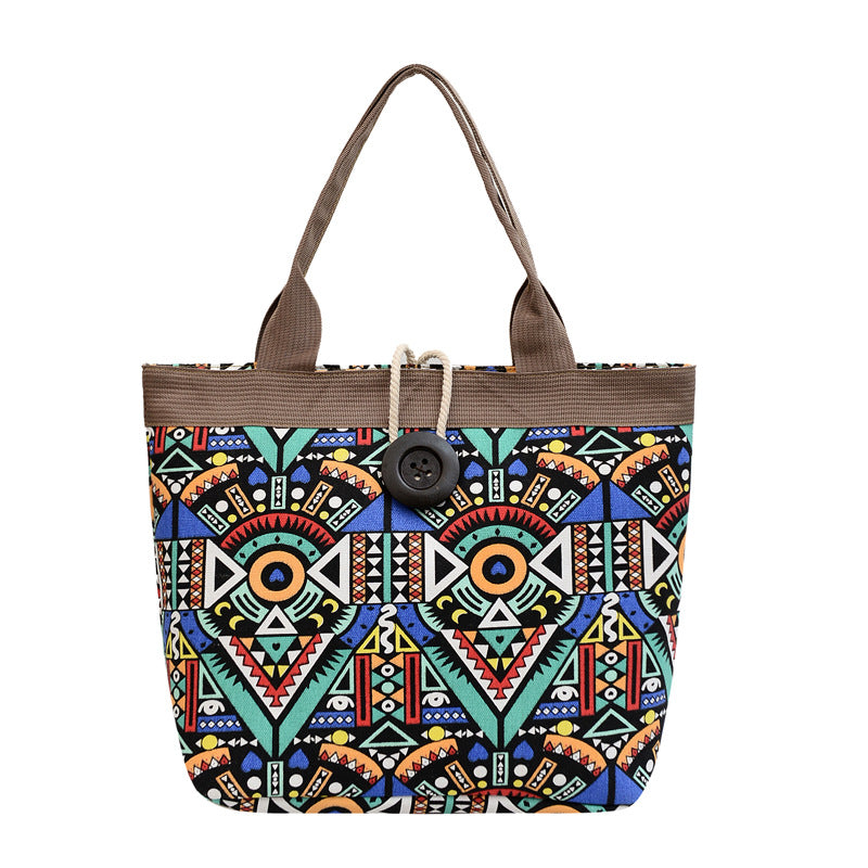 Wholesale Canvas Aztec Pattern Tote Bag