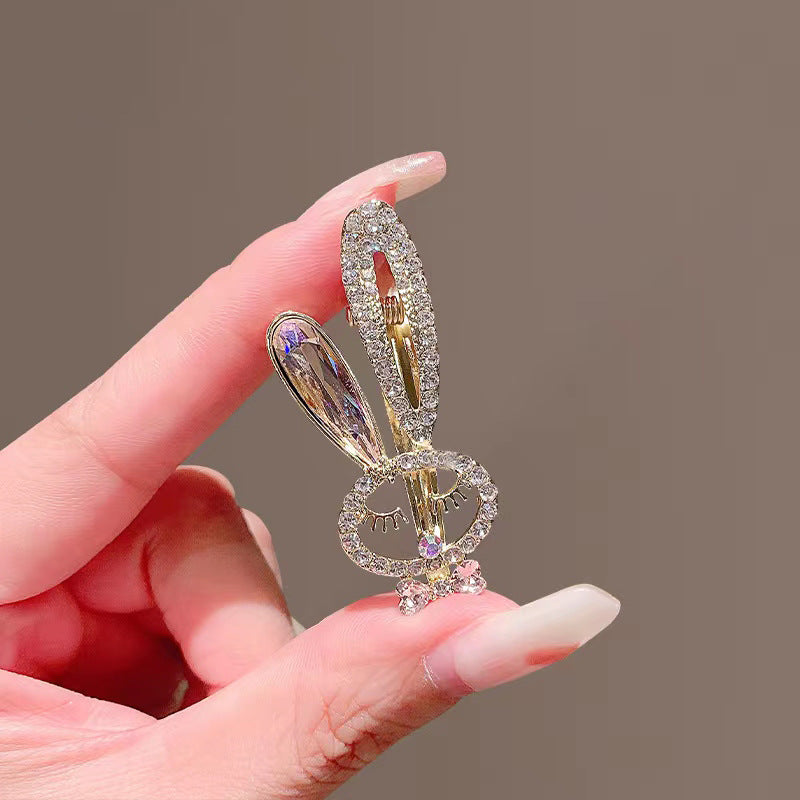 Wholesale Rabbit Carrot Rhinestone Alloy Hair Clips