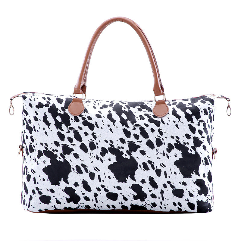 Wholesale Synthetic Leather Cow Pattern Travel Bag