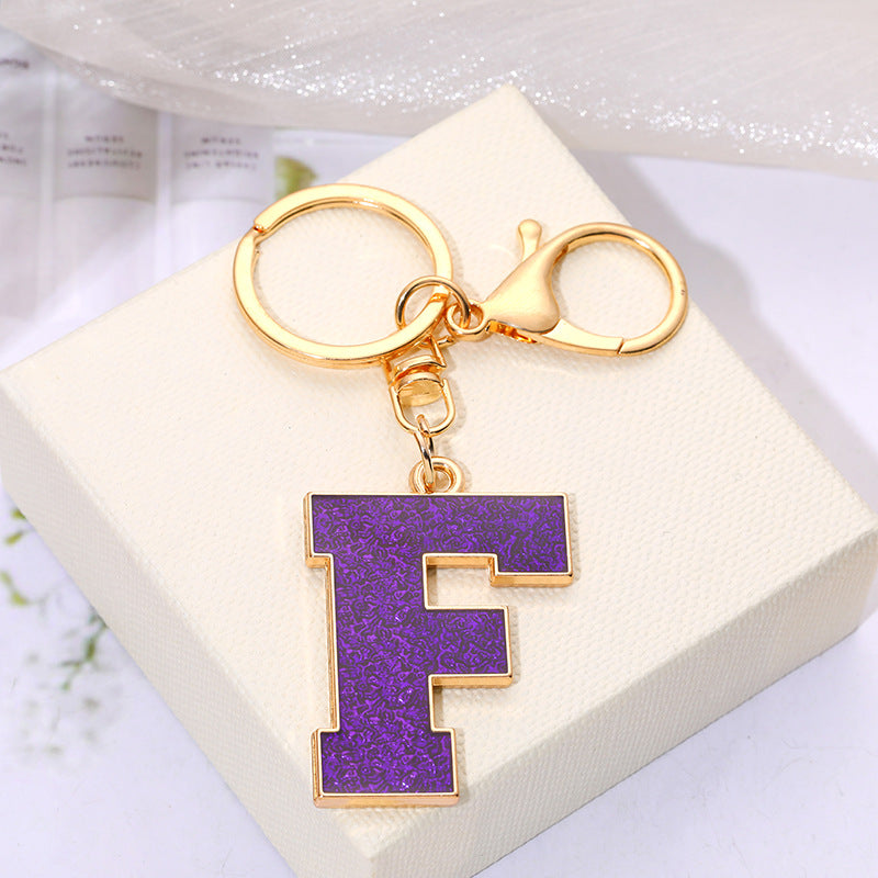 Wholesale Creative Alloy Jewelry 26 English Alphabet Keychain
