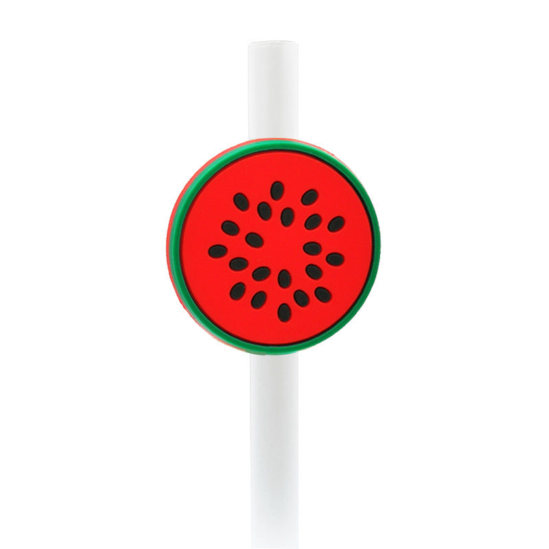 Wholesale 10PCS PVC Cute Fruit Straw Tube Cap