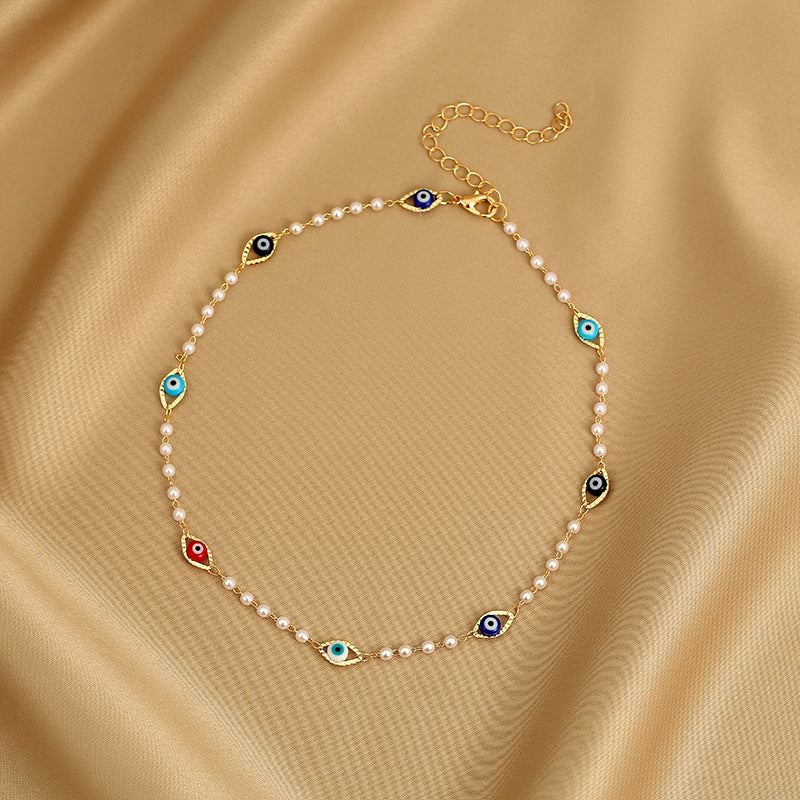 Pulsera De Aleación De Perlas De Ojo De Diablo al por mayor