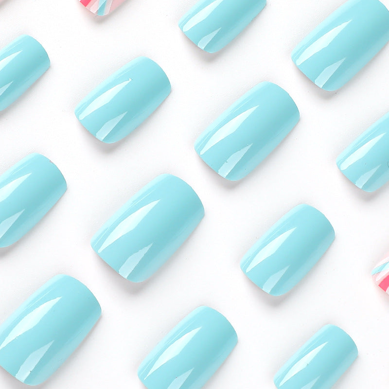 Partidos al por mayor de plástico azul y polvo blanco en polvo para mejorar las uñas