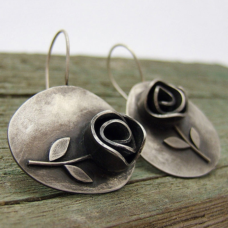 Wholesale Vintage Rose Alloy Earrings