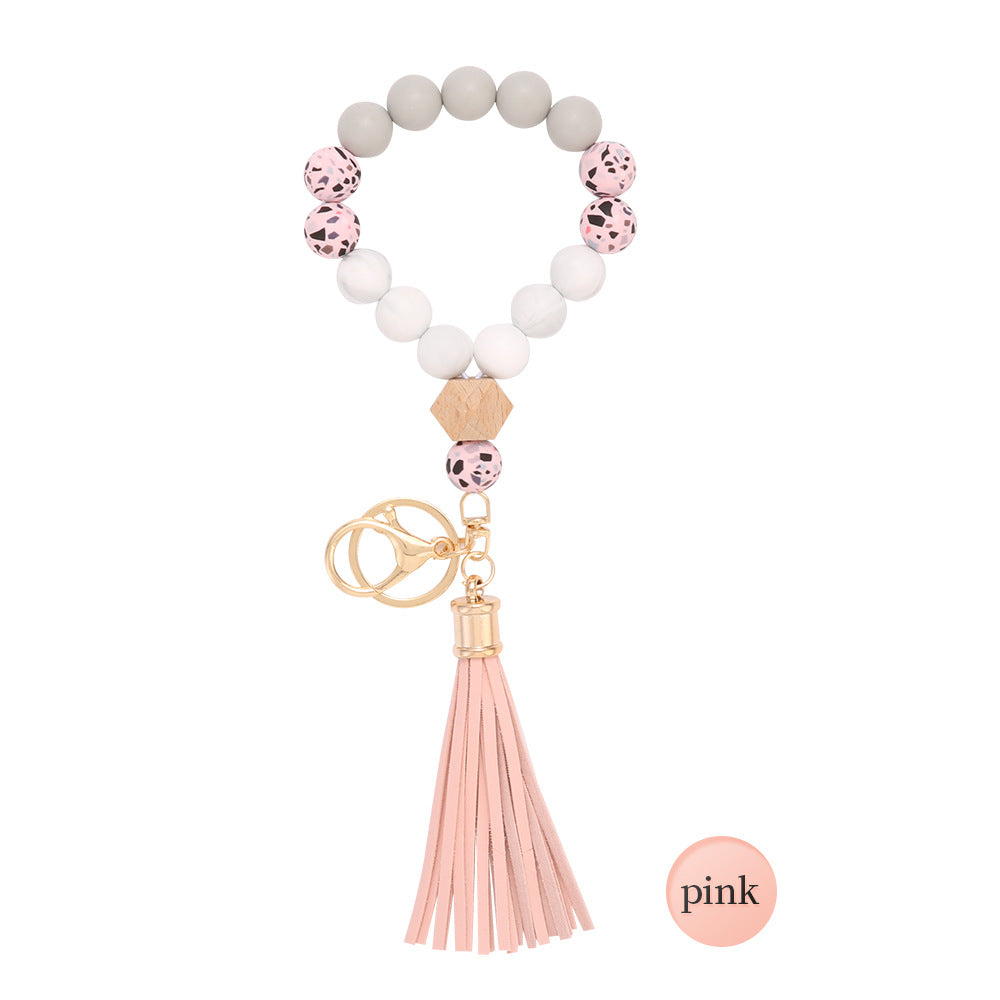 Llavero De Muñeca De Cuentas De Silicona al por mayor