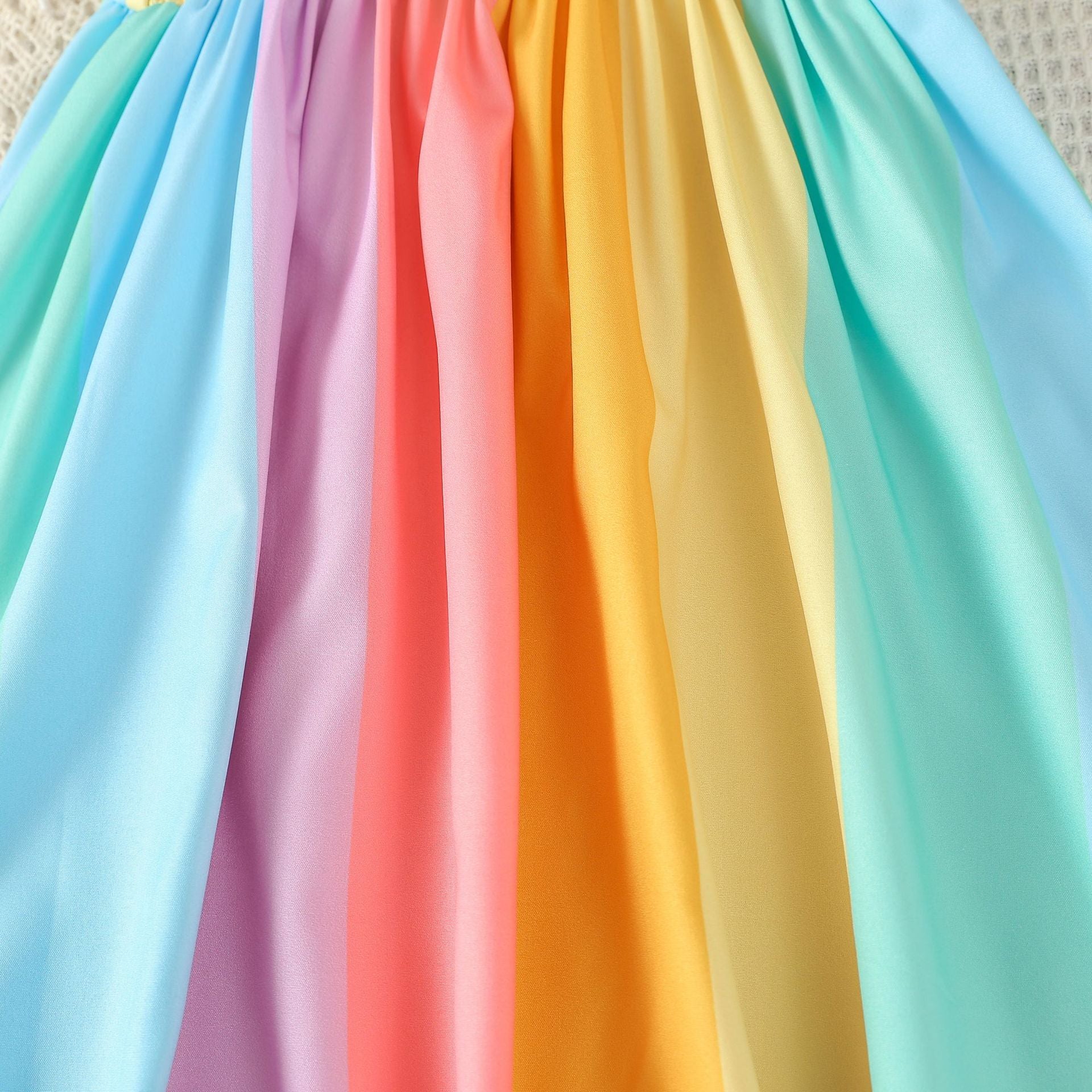 Ropa de bebé de algodón con falda de bloque de color para niñas al por mayor