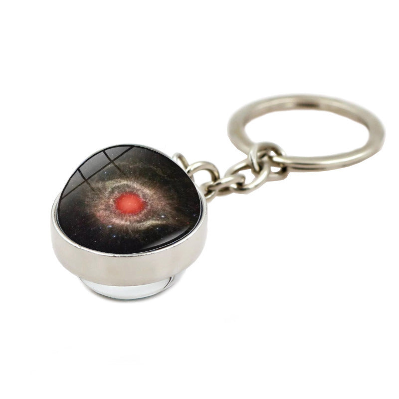 Llavero creativo al por mayor de la nebulosa de la galaxia del ojo de Dios de la aleación del cinc