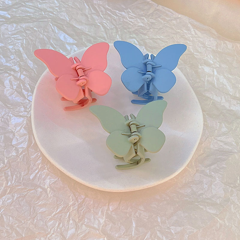 Wholesale Frosted Butterfly Acrylic Hair Clips