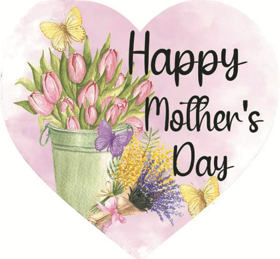 Venta al por mayor colgante de madera de la decoración del día de San Valentín del día de la madre