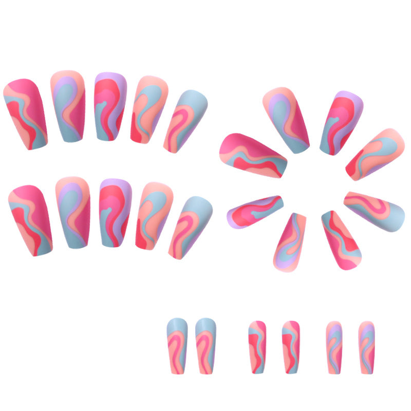 Chips de arte de uñas de rayas de color de plástico al por mayor