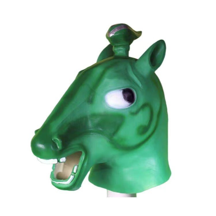 Wholesale 2PCS Animal Horse Head Cover Latex Headwear