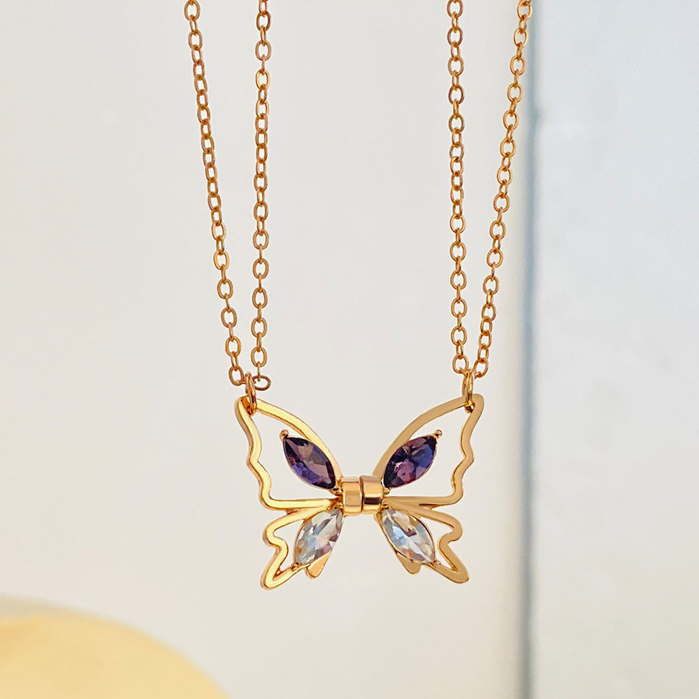 Wholesale Alloy Butterfly Necklace