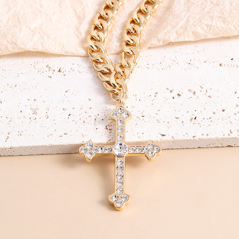 Wholesale Zinc Alloy Cross Pendant Necklace