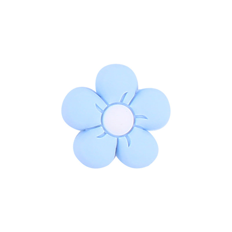 Wholesale 3pcs 23MM Flower Silicone Beads