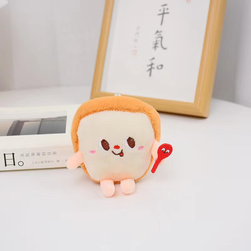 Al por mayor llavero de chocolillo de felpa de la pierna del pollo del hot dog del hamburgo de hamburgo