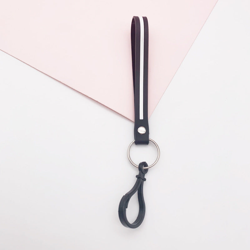 Wholesale Horizontal String Soft Rubber Lanyard Keychains