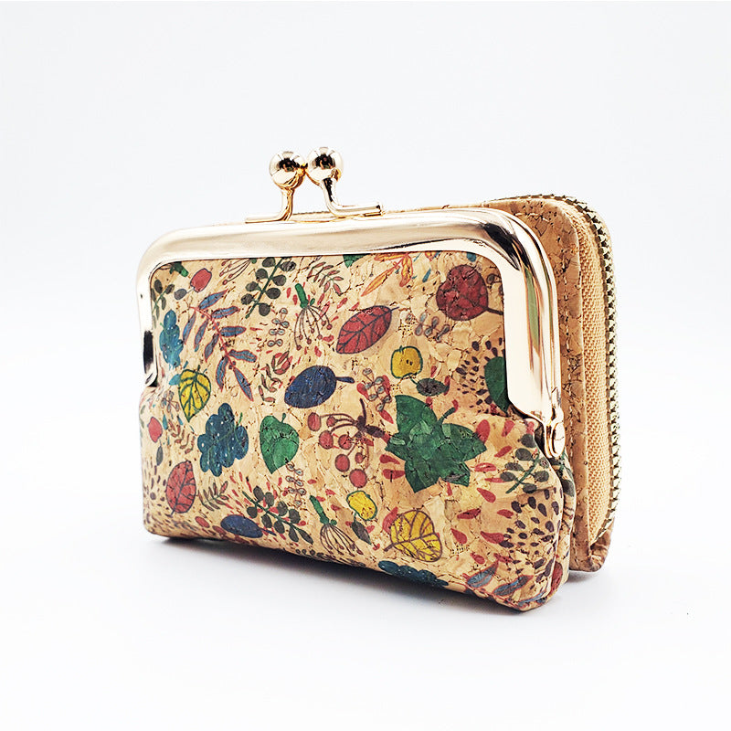 Wholesale PU Retro Zero Wallet Ethnic Style Printed Handbag Clip Bag