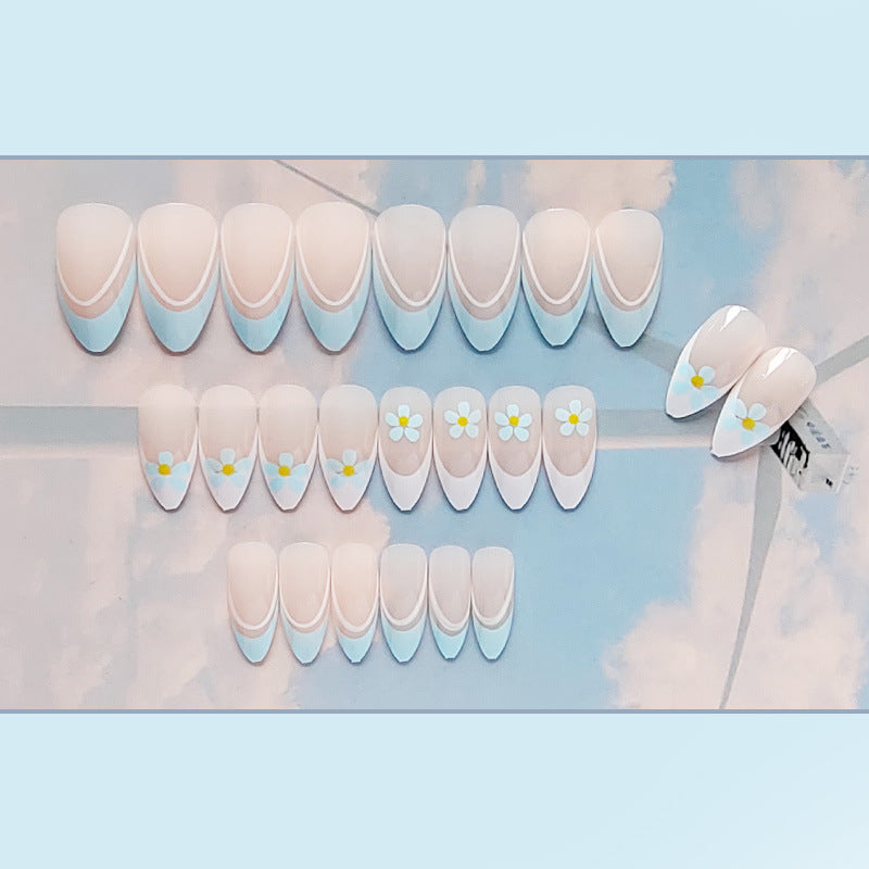 Wholesale Plastic Blue Flower Wearing Manicure