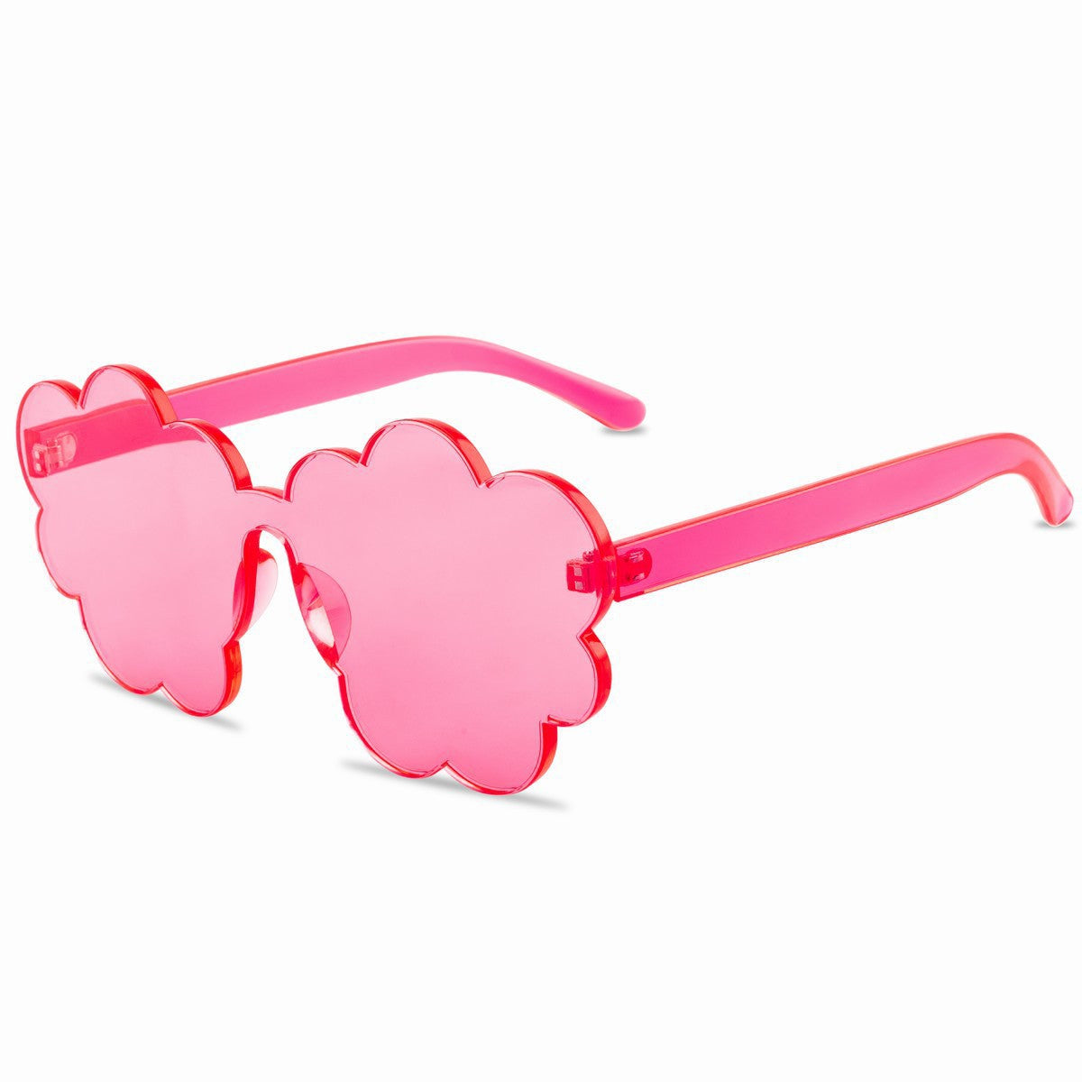 Wholesale Candy Colored Flower Frameless PC Sunglasses
