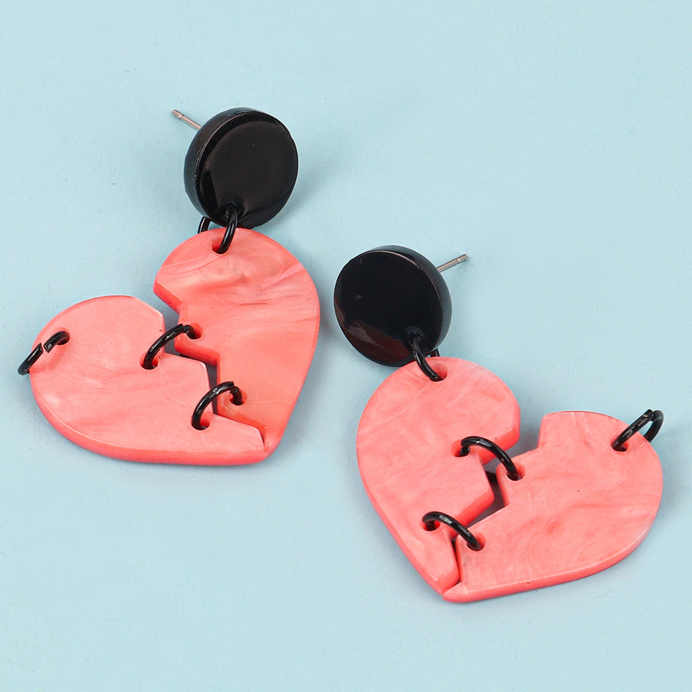 Wholesale Halloween Hearts Acrylic Earrings